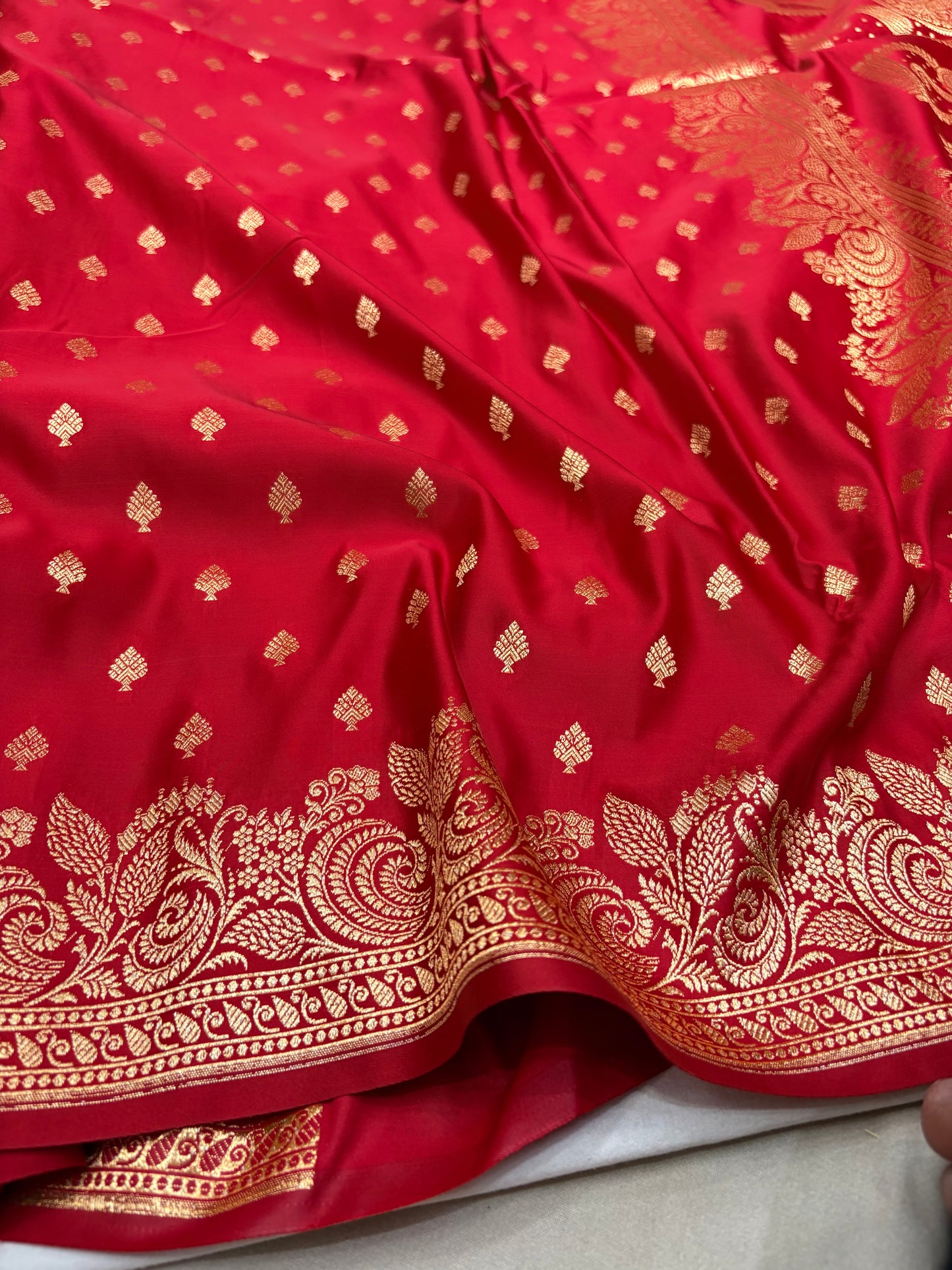 Banarasi Katan Saree with Rich Zari Border & Traditional Pallu (K58)