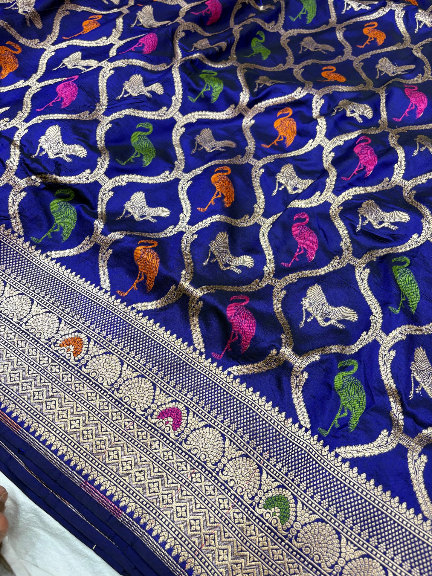 Pure Banarasi Katan Silk Saree With Multicolor Meenakari Weaving with Figure Motif (PK2)