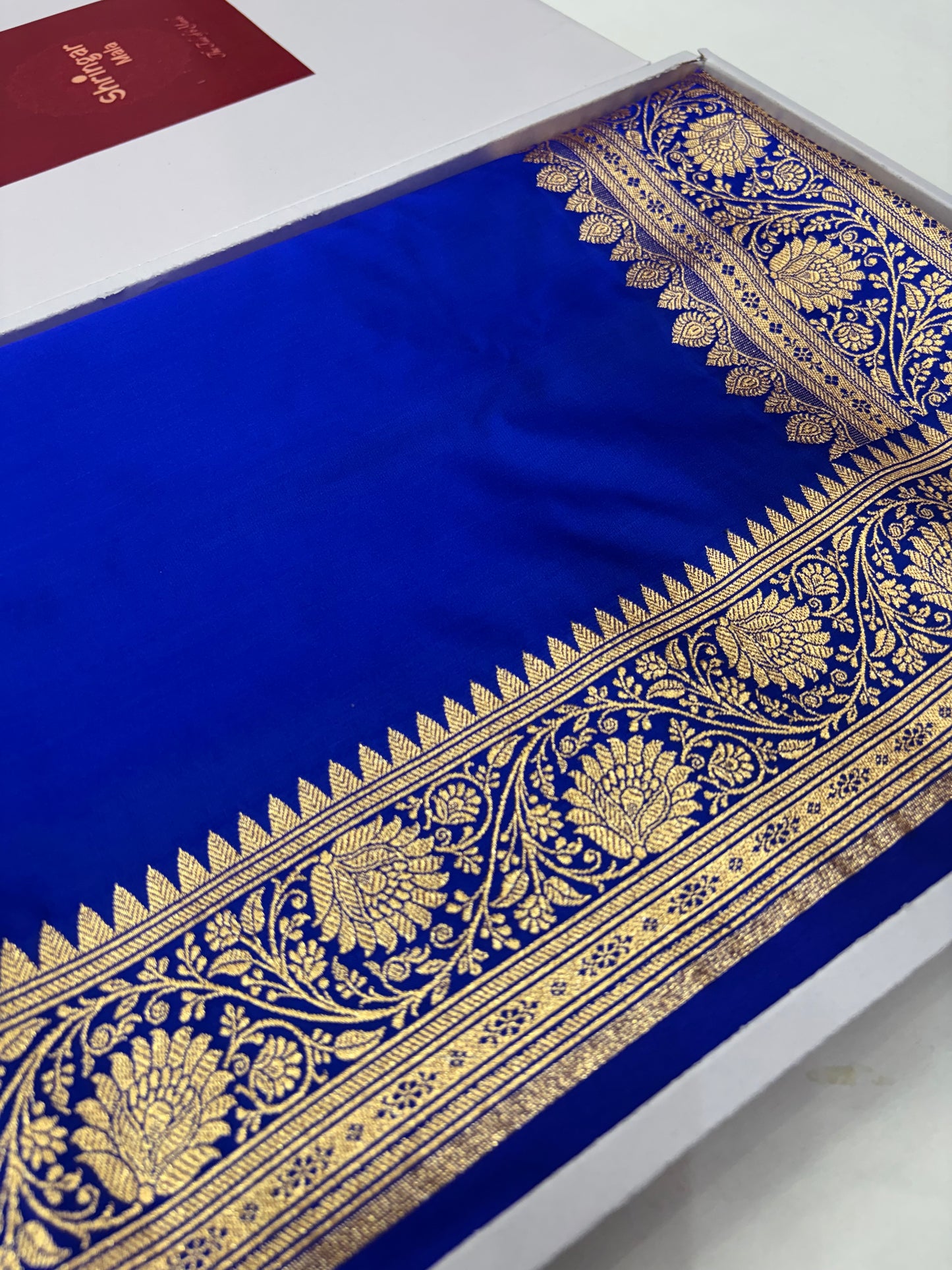 Royal Blue Katan Banarasi Silk Saree (K32)