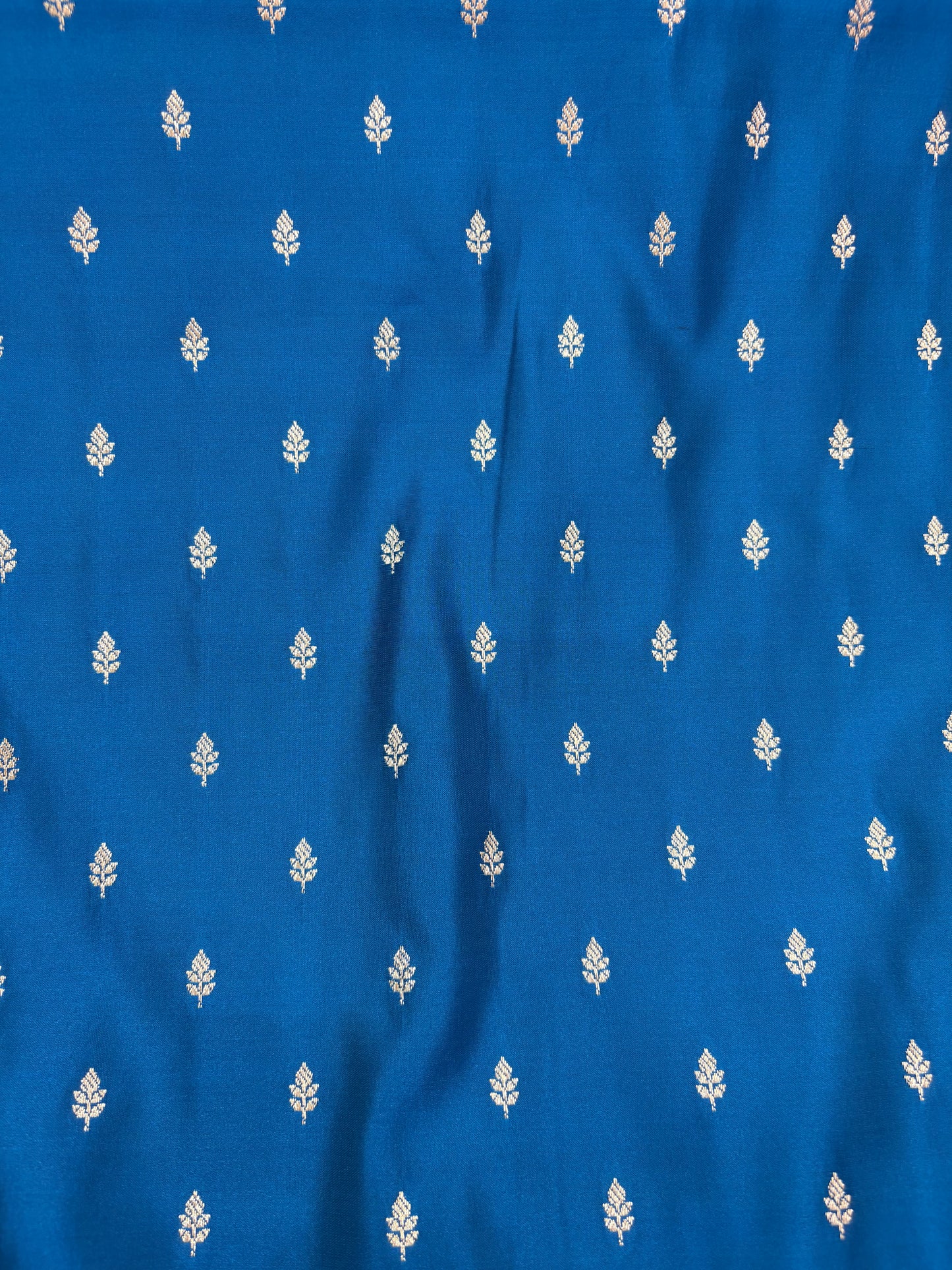 Peacock Blue Katan Banarasi Silk Saree (K31)