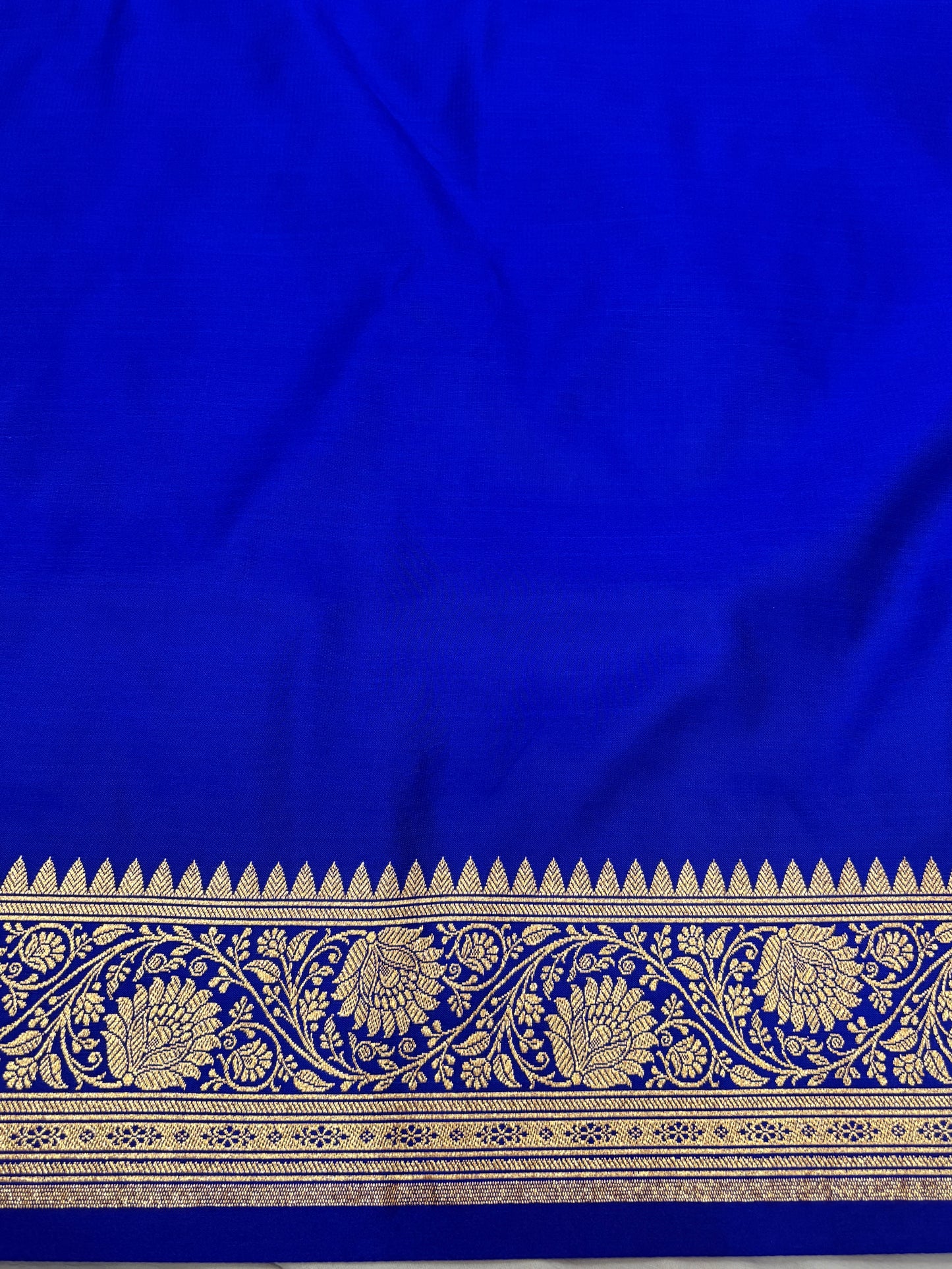 Royal Blue Katan Banarasi Silk Saree (K32)
