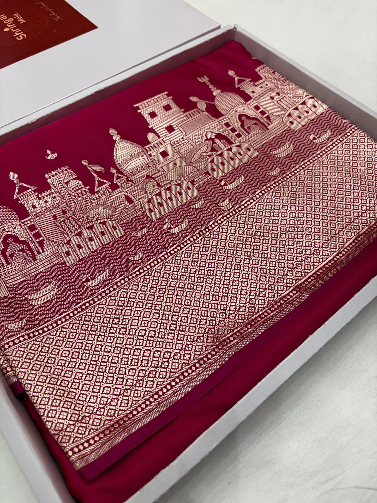 Kashi Darshan Mashru Saree – Rani