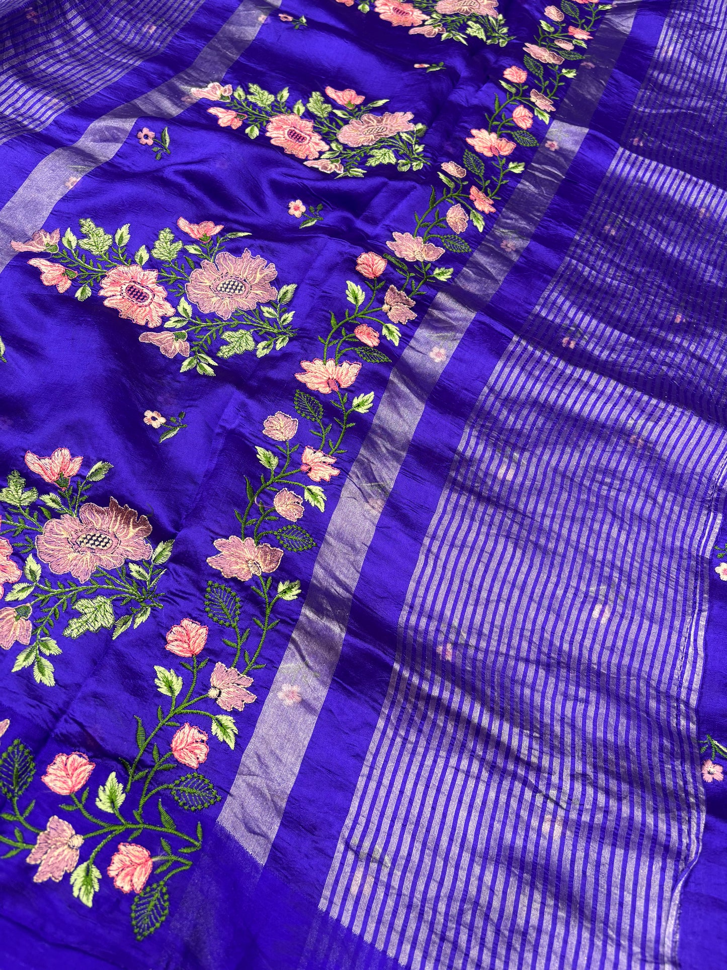 Pure Tissue Silk Saree in Royal Violet