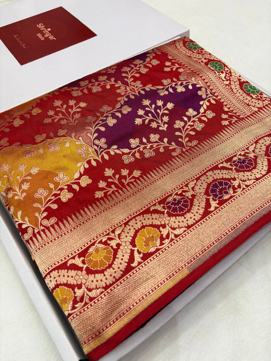 Pure Katan Silk Rangkat Banarasi Saree (PK 26)