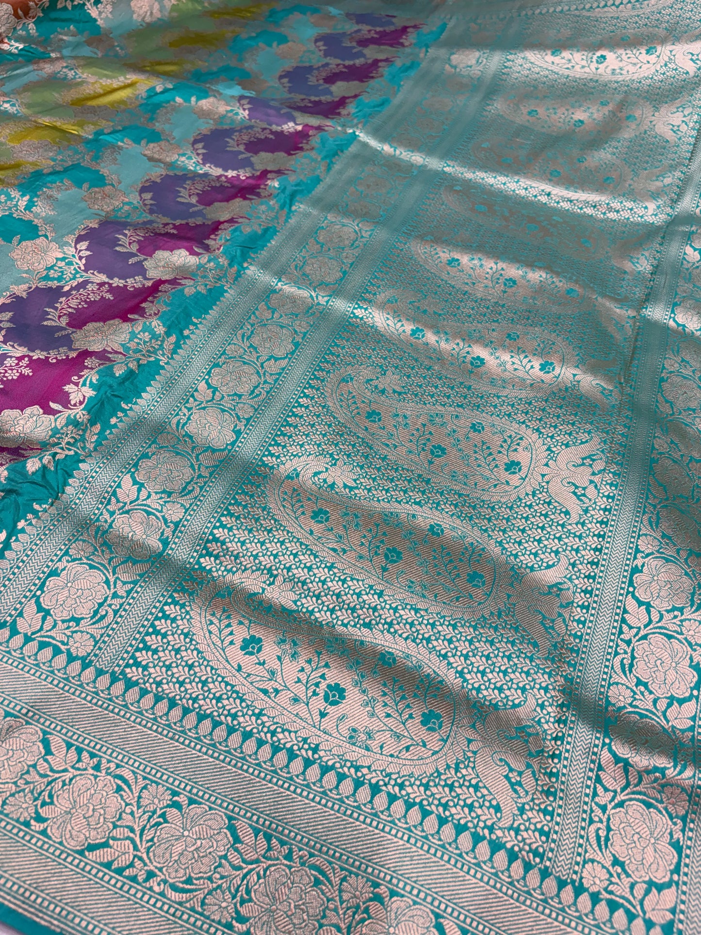 Pure Katan Silk Rangkat Banarasi Saree