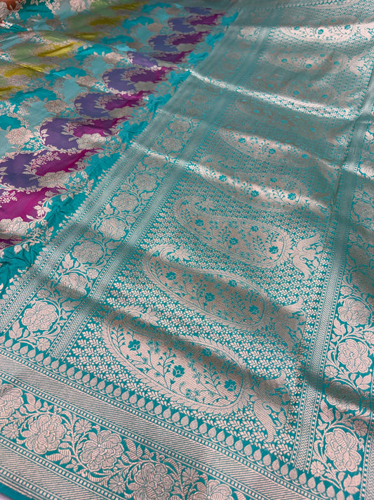 Pure Katan Silk Rangkat Banarasi Saree