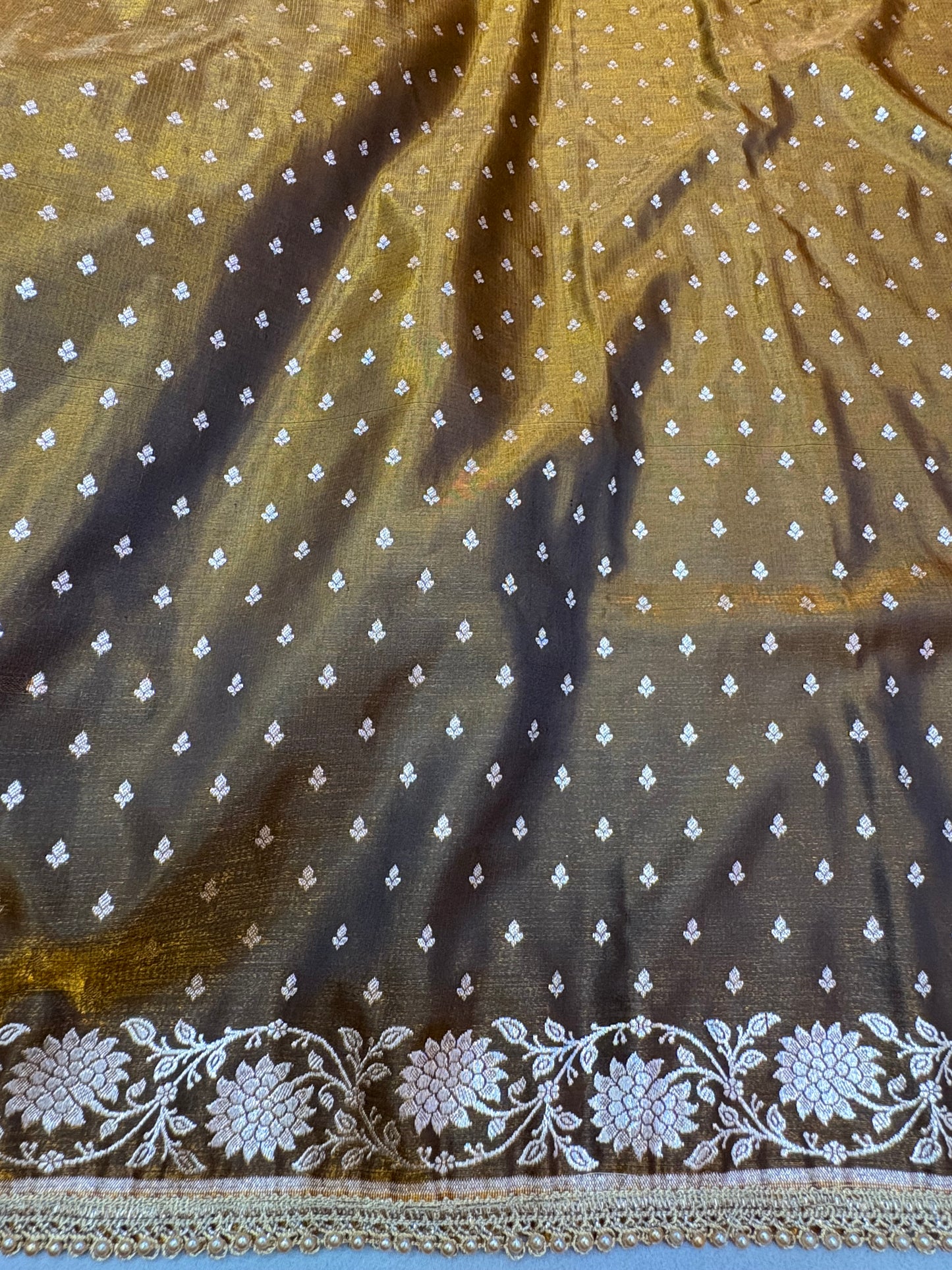 Coffee Brown Satin Silk Banarasi Saree With Zari Weaving (S7)