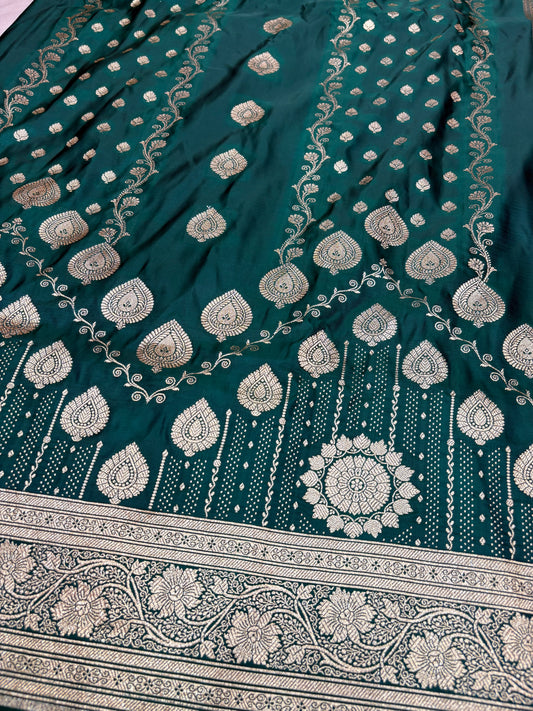 Green Katan Banarasi Saree (K62)